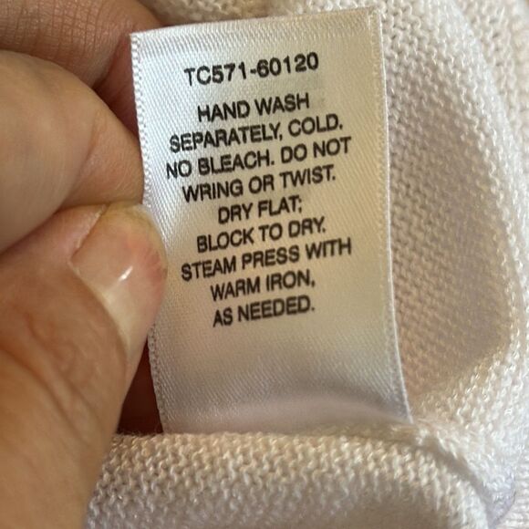 Pendleton white cotton/viscose sleeveless tank sweater - Picture 9 of 9